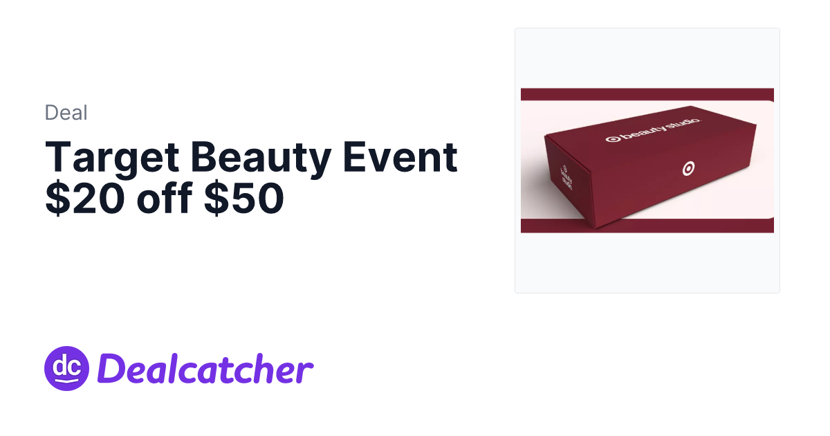 Target - Target Beauty Event $20 off $50