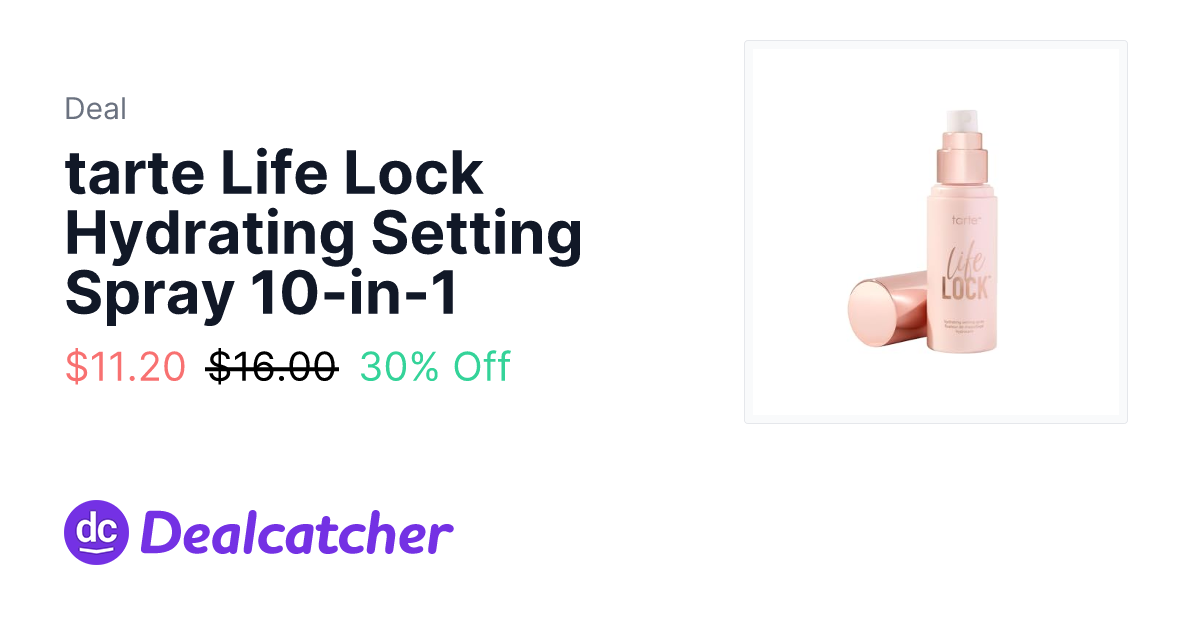 Amazon - tarte Life Lock Hydrating Setting Spray 10-in-1 $11.20