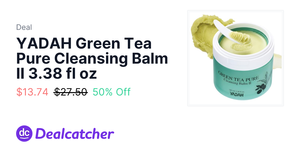 Amazon - YADAH Green Tea Pure Cleansing Balm II 3.38 fl oz $13.74
