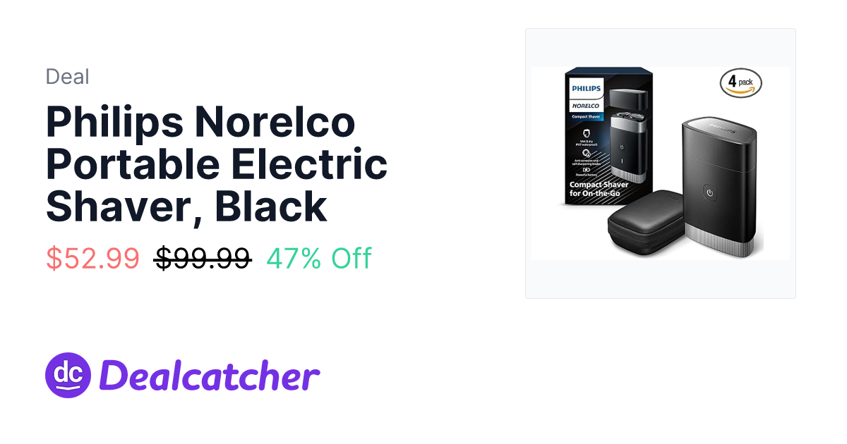 Woot - Philips Norelco Portable Electric Shaver, Black $52.99