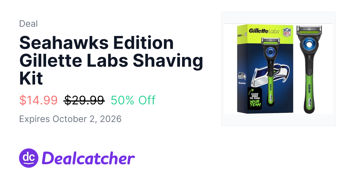 Woot - Seahawks Edition Gillette Labs Shaving Kit $14.99