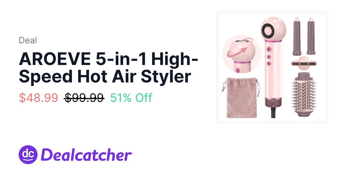 Amazon - AROEVE 5-in-1 High-Speed Hot Air Styler $48.99