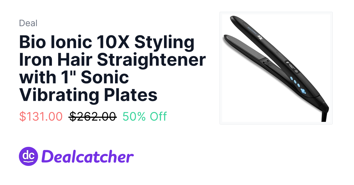 Amazon - Bio Ionic 10X Styling Iron Hair Straightener with 1" Sonic Vibrating Plates $131.00