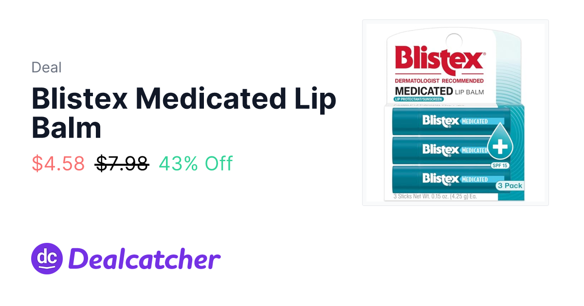 Amazon - Blistex Medicated Lip Balm $4.58