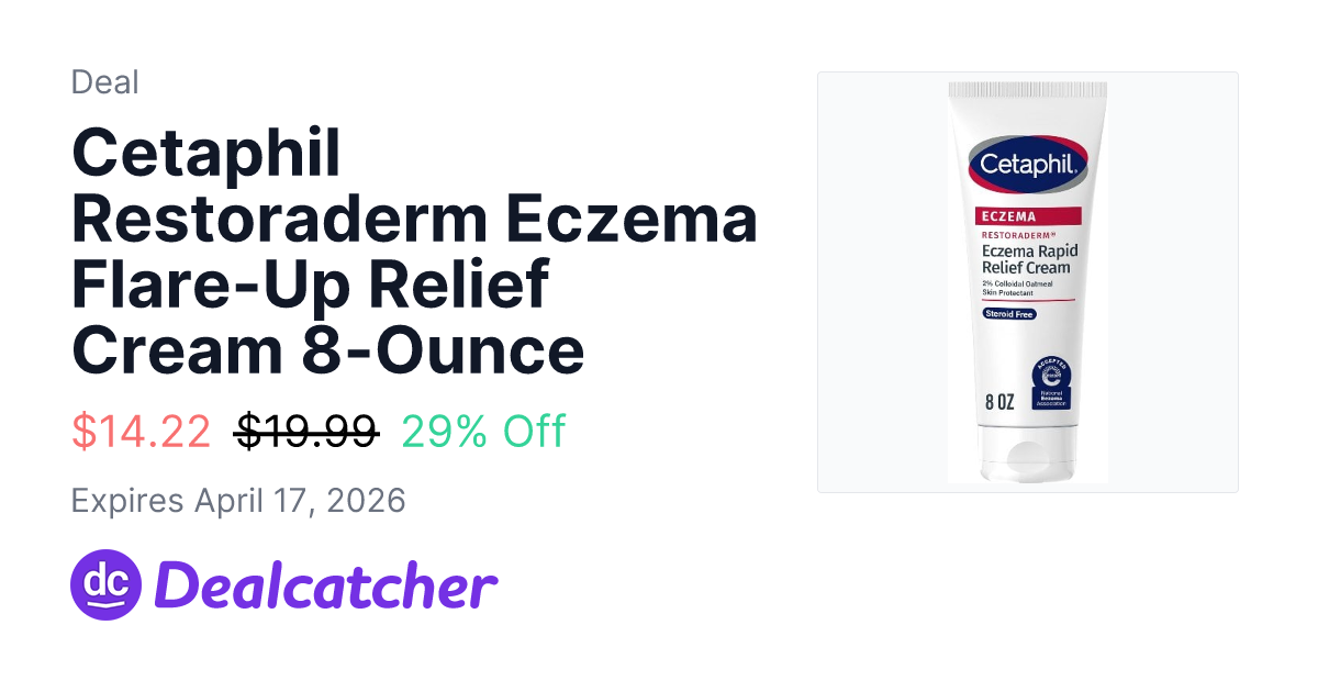Cetaphil Restoraderm Eczema Flare-Up Relief Cream 8-Ounce - $14.22