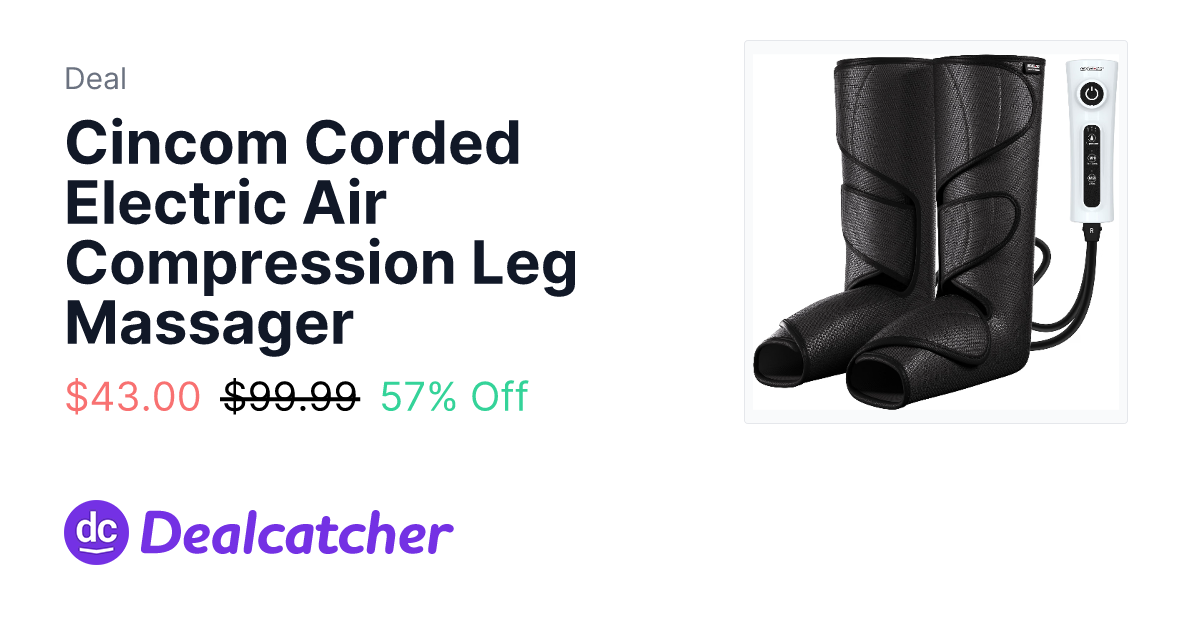 Amazon - Cincom Corded Electric Air Compression Leg Massager $43.00