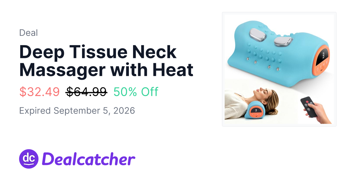 Amazon - Deep Tissue Neck Massager with Heat $32.49