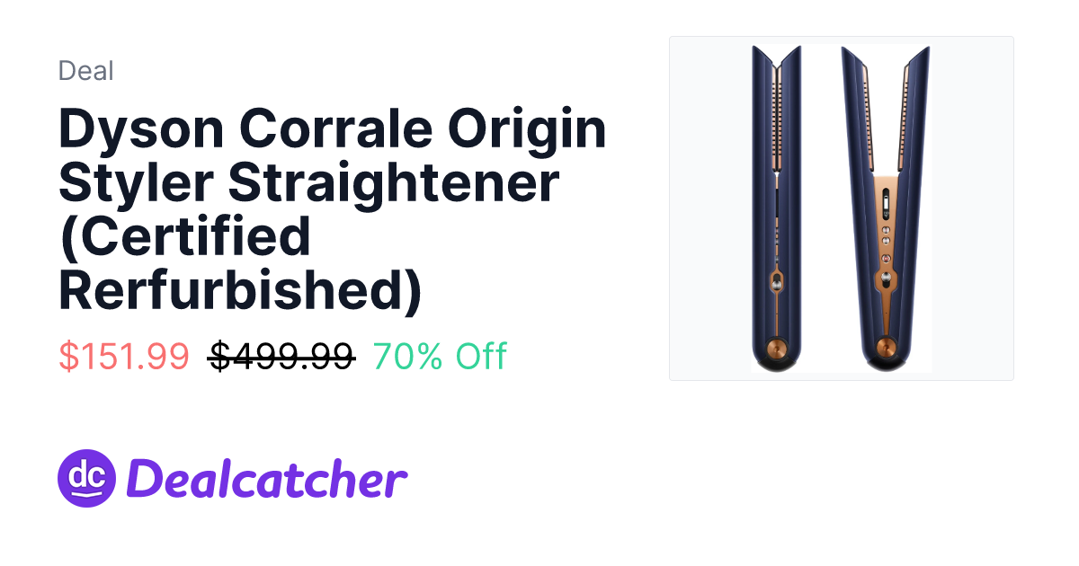 eBay - Dyson Corrale Origin Styler Straightener (Certified Rerfurbished) $151.99