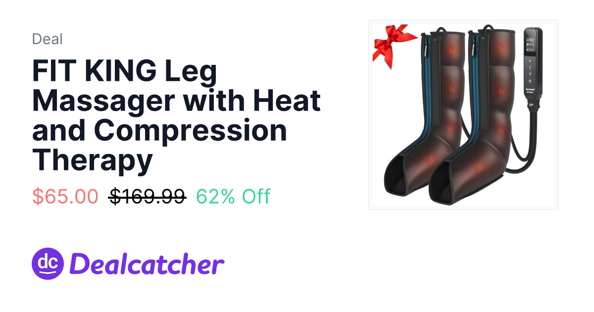 Amazon - FIT KING Leg Massager with Heat and Compression Therapy $65.00