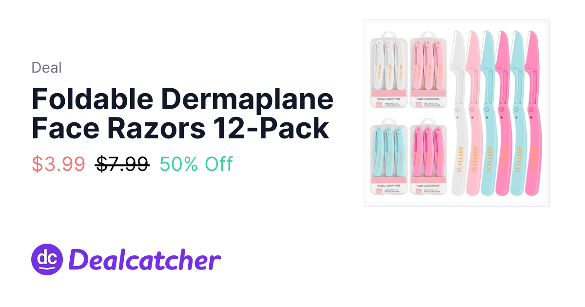 Amazon - Foldable Dermaplane Face Razors 12-Pack $3.99