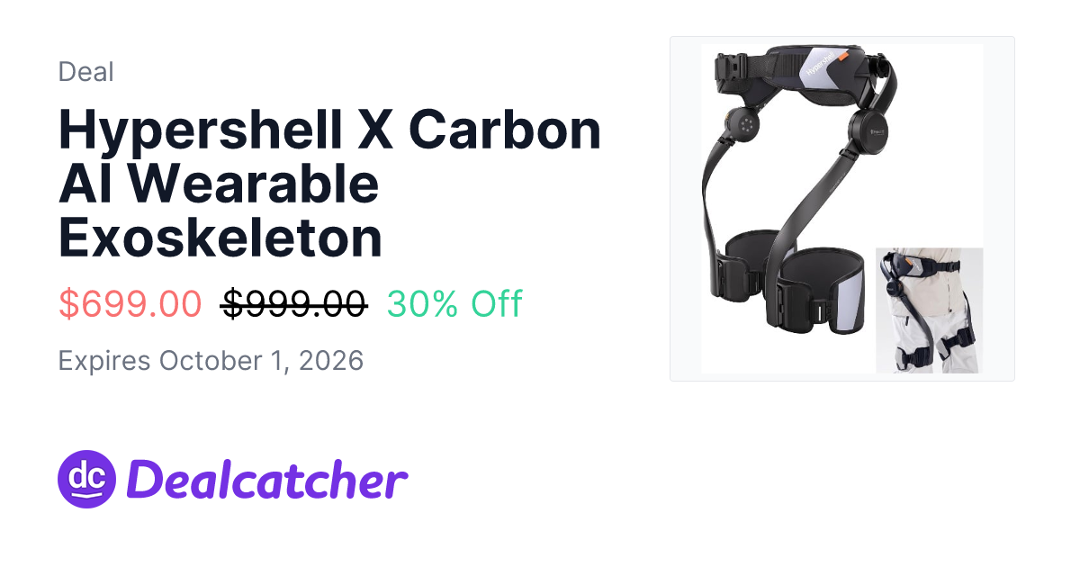 Amazon - Hypershell X Carbon AI Wearable Exoskeleton $699.00