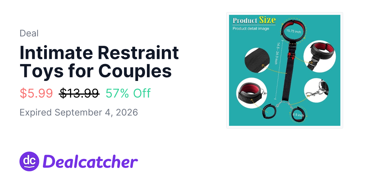 Amazon - Intimate Restraint Toys for Couples $5.99