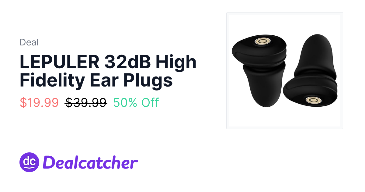 Amazon - LEPULER 32dB High Fidelity Ear Plugs $19.99