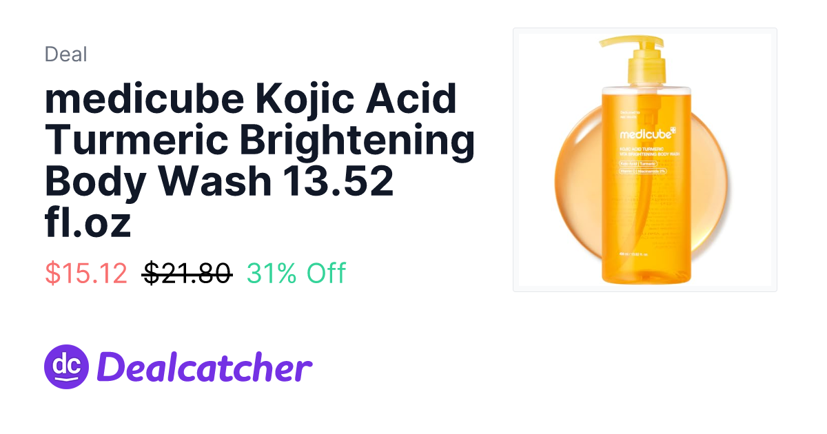 Amazon - medicube Kojic Acid Turmeric Brightening Body Wash 13.52 fl.oz $15.12