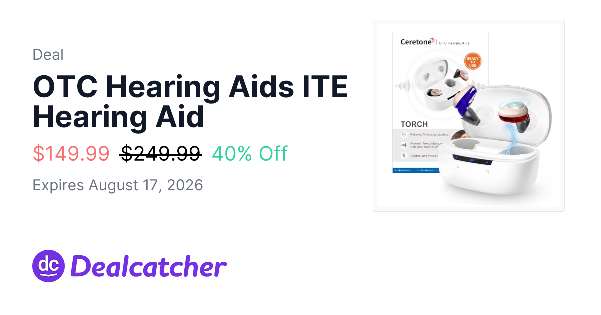 Amazon - OTC Hearing Aids ITE Hearing Aid $149.99