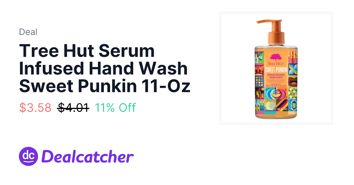 Amazon - Tree Hut Serum Infused Hand Wash Sweet Punkin 11-Oz $3.58