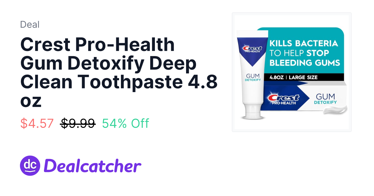Amazon - Crest Pro-Health Gum Detoxify Deep Clean Toothpaste 4.8 oz $4.57