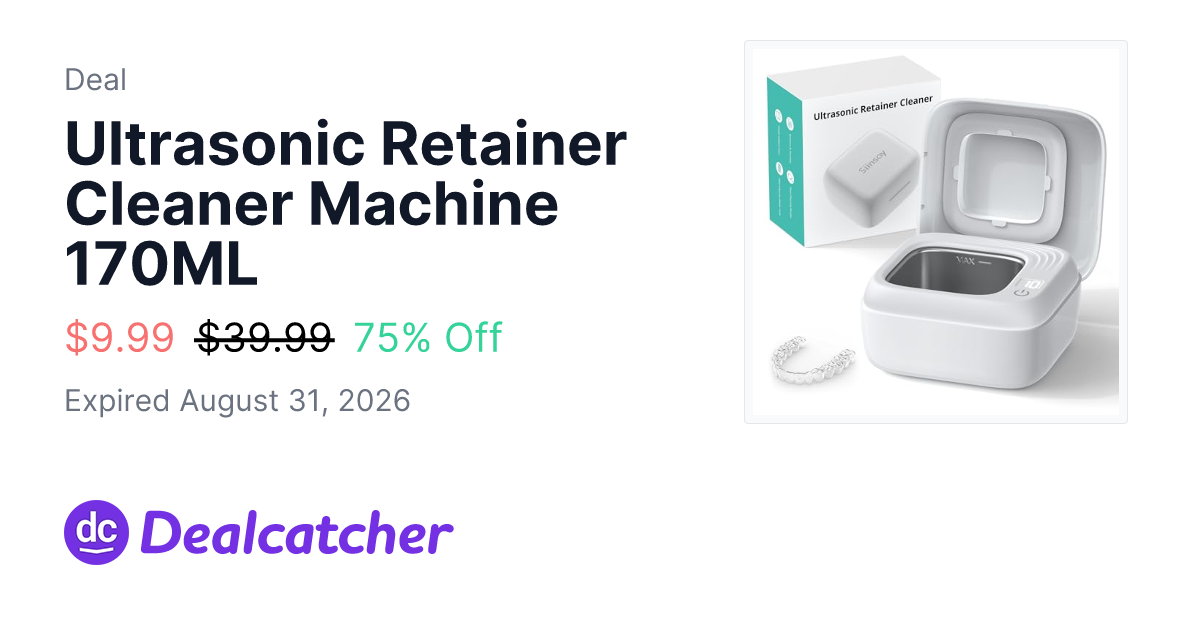 Amazon - Ultrasonic Retainer Cleaner Machine 170ML $9.99
