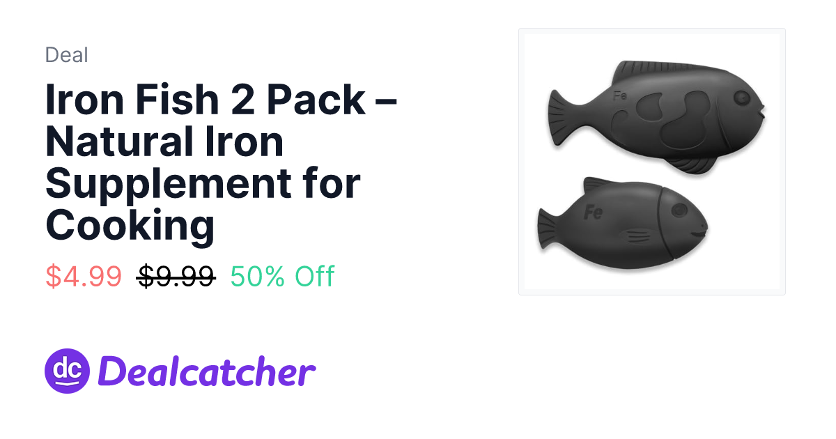 Amazon - Iron Fish 2 Pack – Natural Iron Supplement for Cooking $4.99