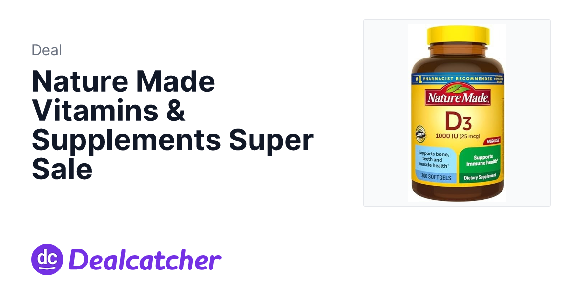 Amazon - Nature Made Vitamins & Supplements Super Sale