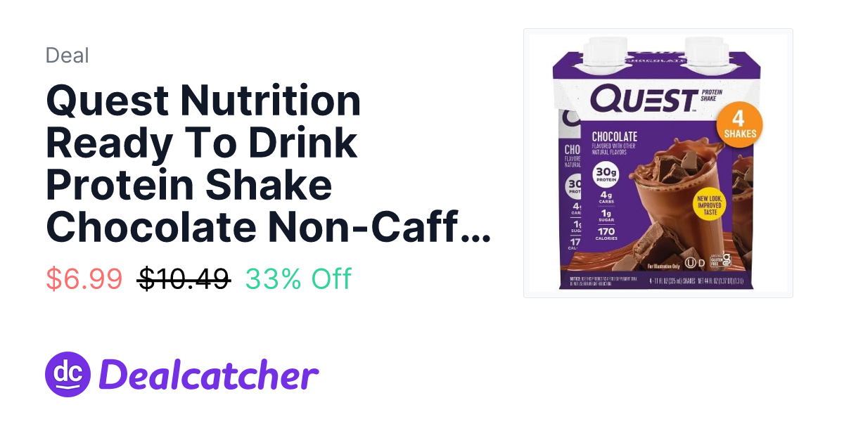 Target - Quest Nutrition Ready To Drink Protein Shake Chocolate Non-Caffeinated 44 fl oz/4ct $6.99