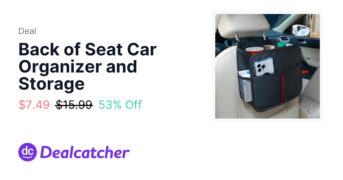 Amazon - Back of Seat Car Organizer and Storage $7.49