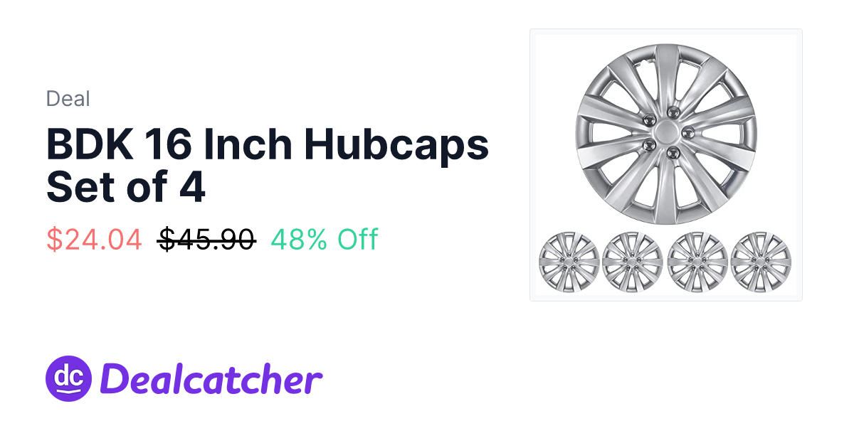 Amazon - BDK 16 Inch Hubcaps Set of 4 $24.04