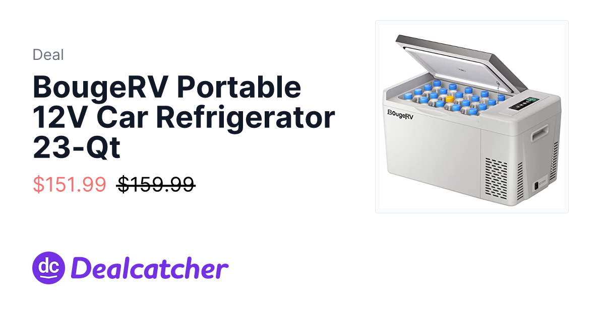 Amazon - BougeRV Portable 12V Car Refrigerator 23-Qt $151.99