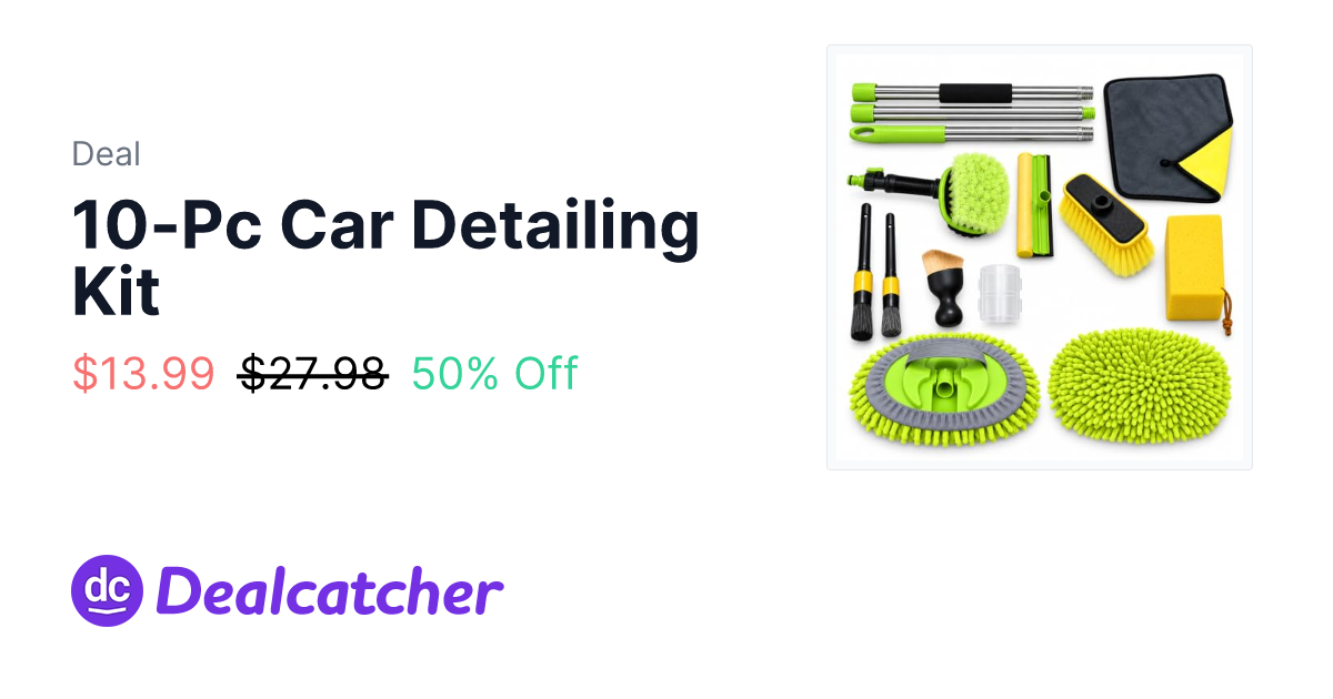 Amazon - 10-Pc Car Detailing Kit $13.99