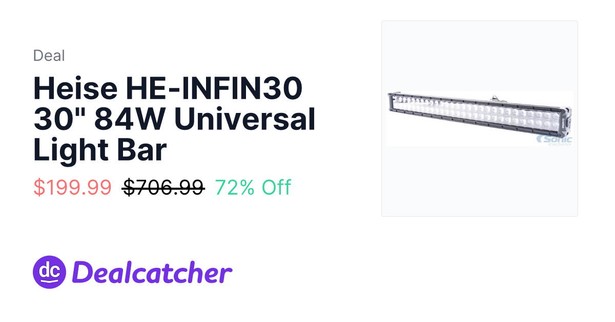 SonicElectronix.com - Heise HE-INFIN30 30" 84W Universal Light Bar $199.99