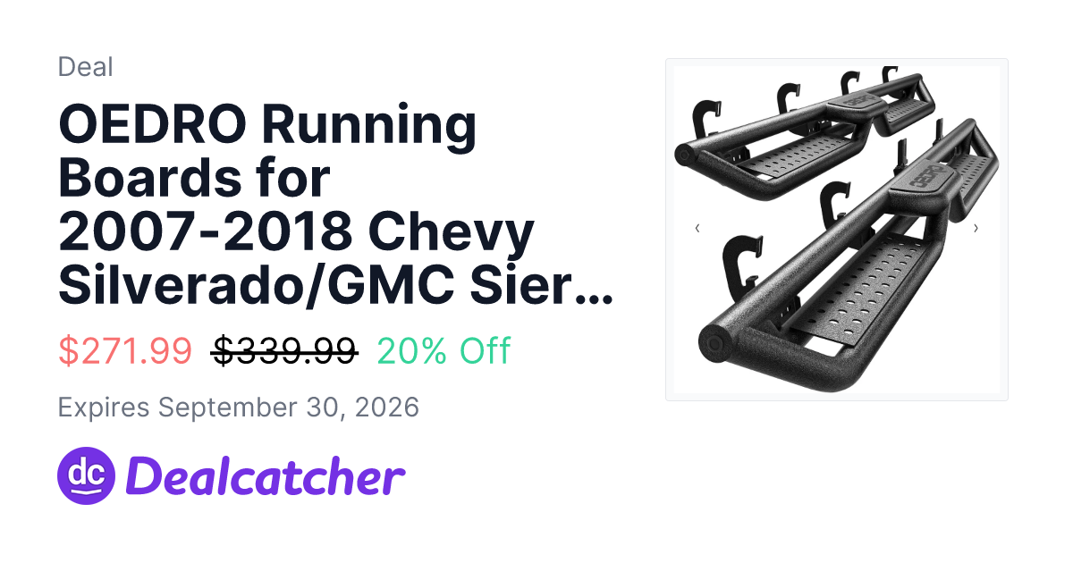 Oedro - OEDRO Running Boards for 2007-2018 Chevy Silverado/GMC Sierra 1500 Crew Cab $271.99