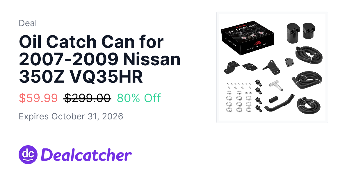 Flashark - Oil Catch Can for 2007-2009 Nissan 350Z VQ35HR $59.99