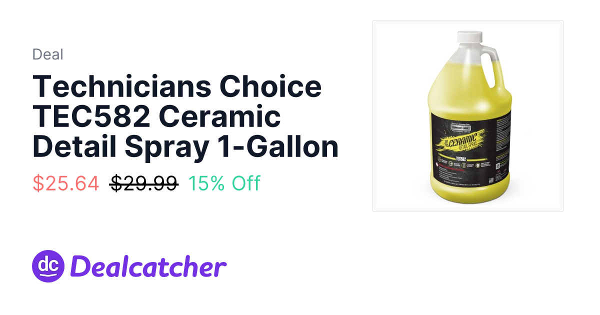 Amazon - Technicians Choice TEC582 Ceramic Detail Spray 1-Gallon $25.64