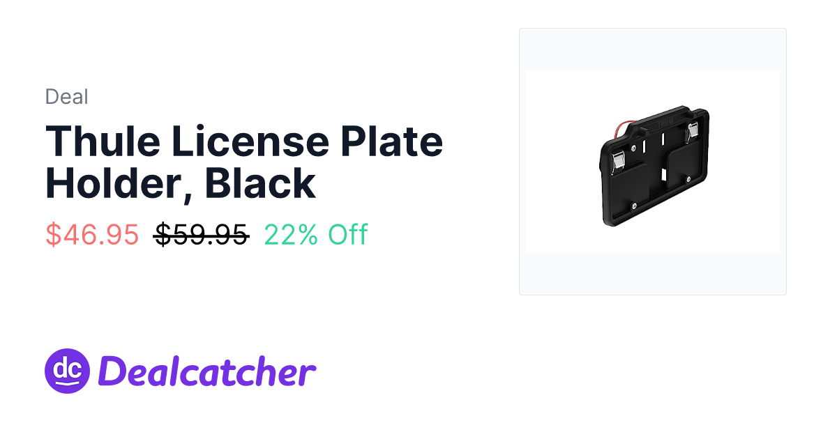 Amazon - Thule License Plate Holder, Black $46.95