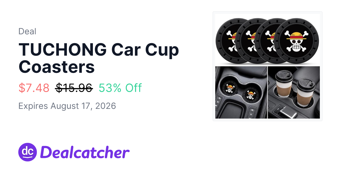 Amazon - TUCHONG Car Cup Coasters $7.48