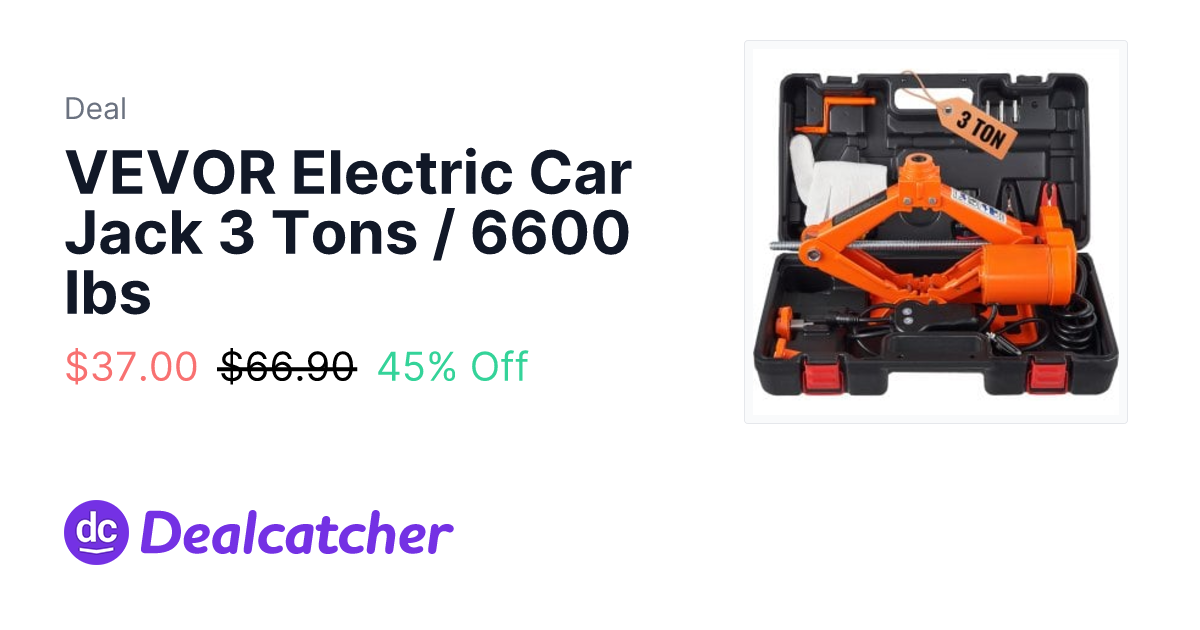 Vevor - VEVOR Electric Car Jack 3 Tons / 6600 lbs $37.00