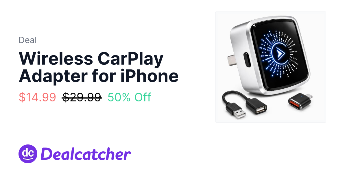 Amazon - Wireless CarPlay Adapter for iPhone $14.99
