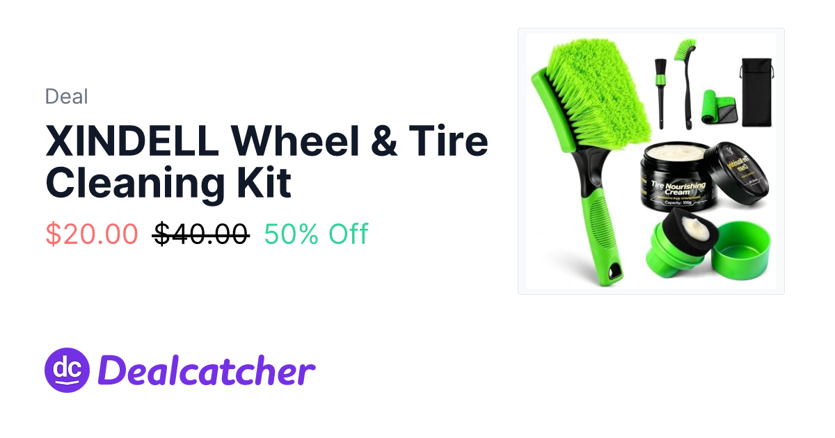 Amazon - XINDELL Wheel & Tire Cleaning Kit $20.00