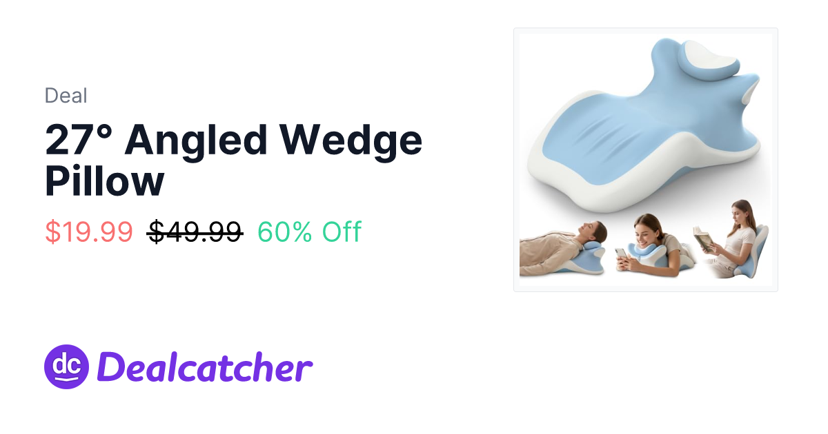 Amazon - 27° Angled Wedge Pillow $19.99