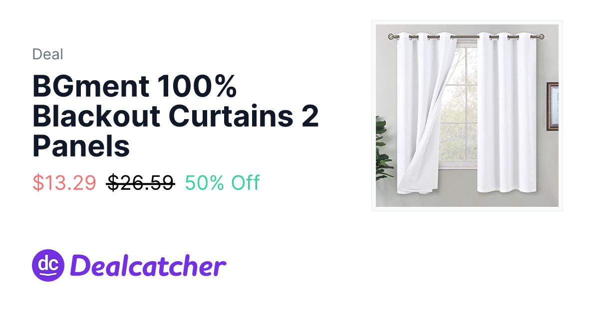 Amazon - BGment 100% Blackout Curtains 2 Panels $13.29