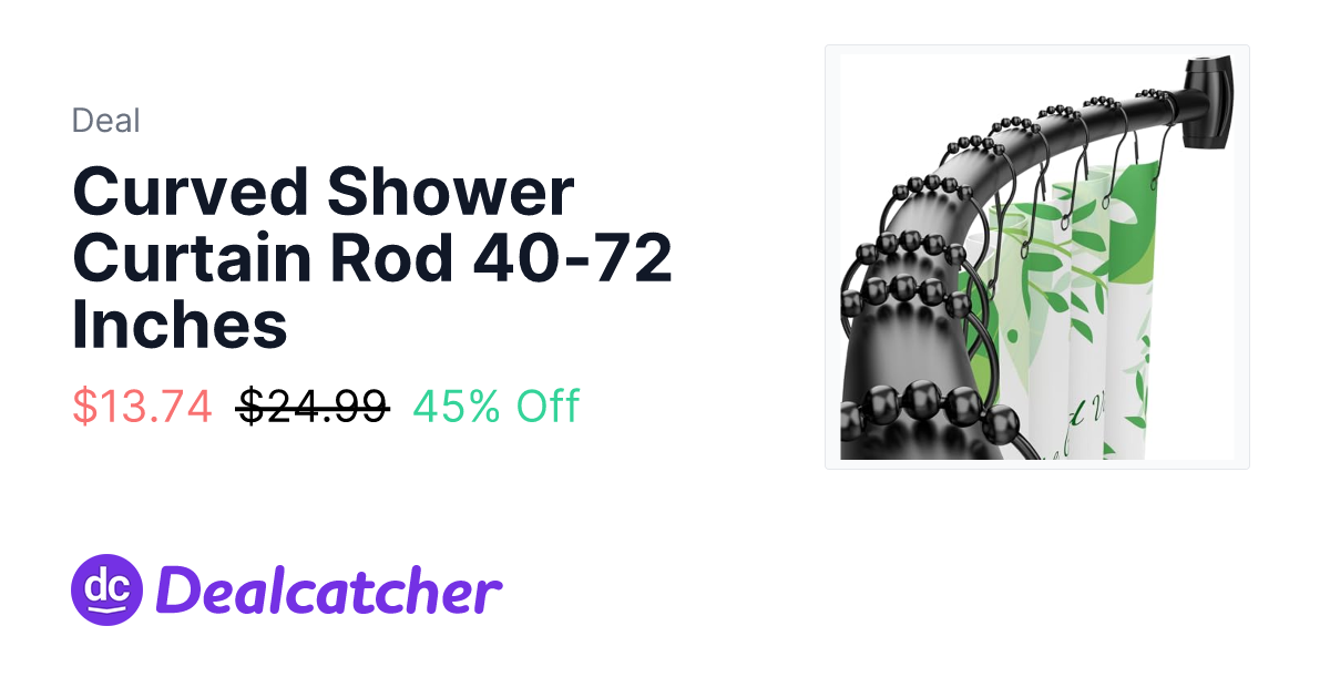 Amazon - Curved Shower Curtain Rod 40-72 Inches $13.74