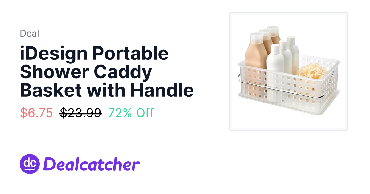 Amazon - iDesign Portable Shower Caddy Basket with Handle $6.75