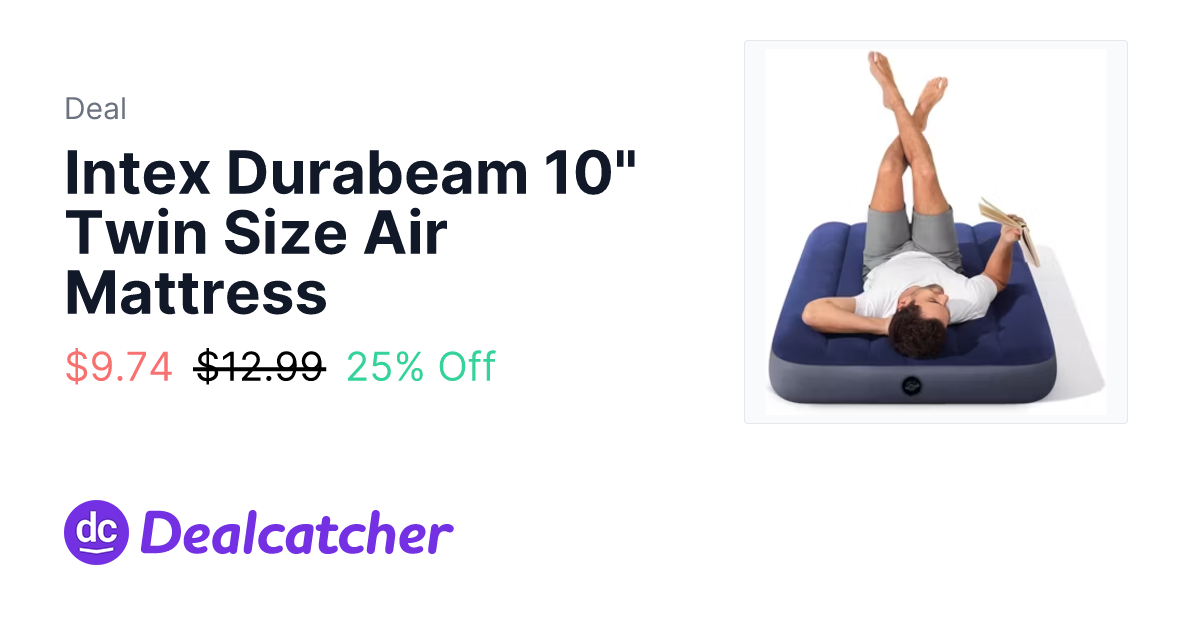Target - Intex Durabeam 10" Twin Size Air Mattress $9.74