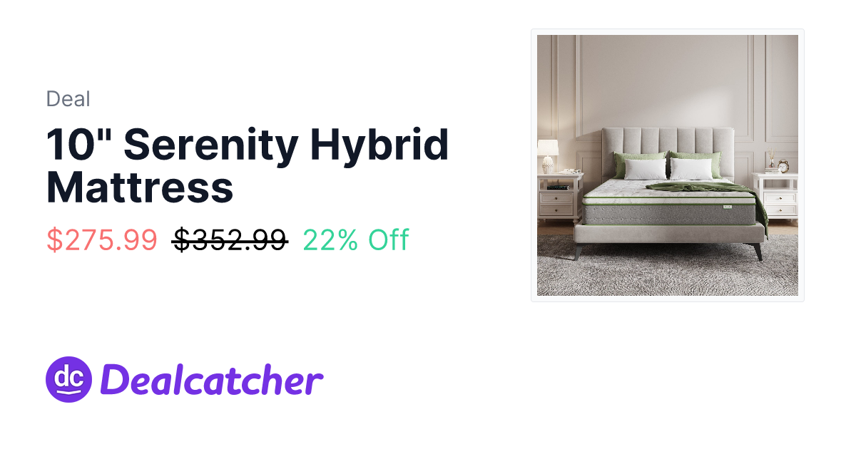 Novilla - 10" Serenity Hybrid Mattress $275.99
