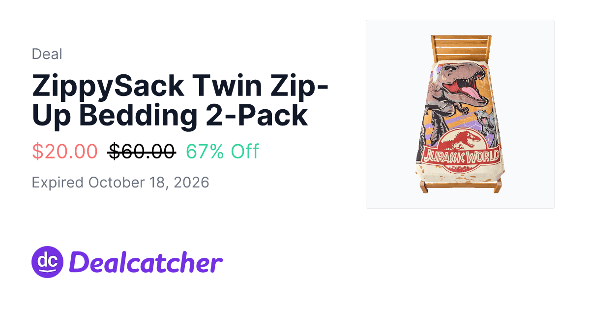meh - ZippySack Twin Zip-Up Bedding 2-Pack $20.00