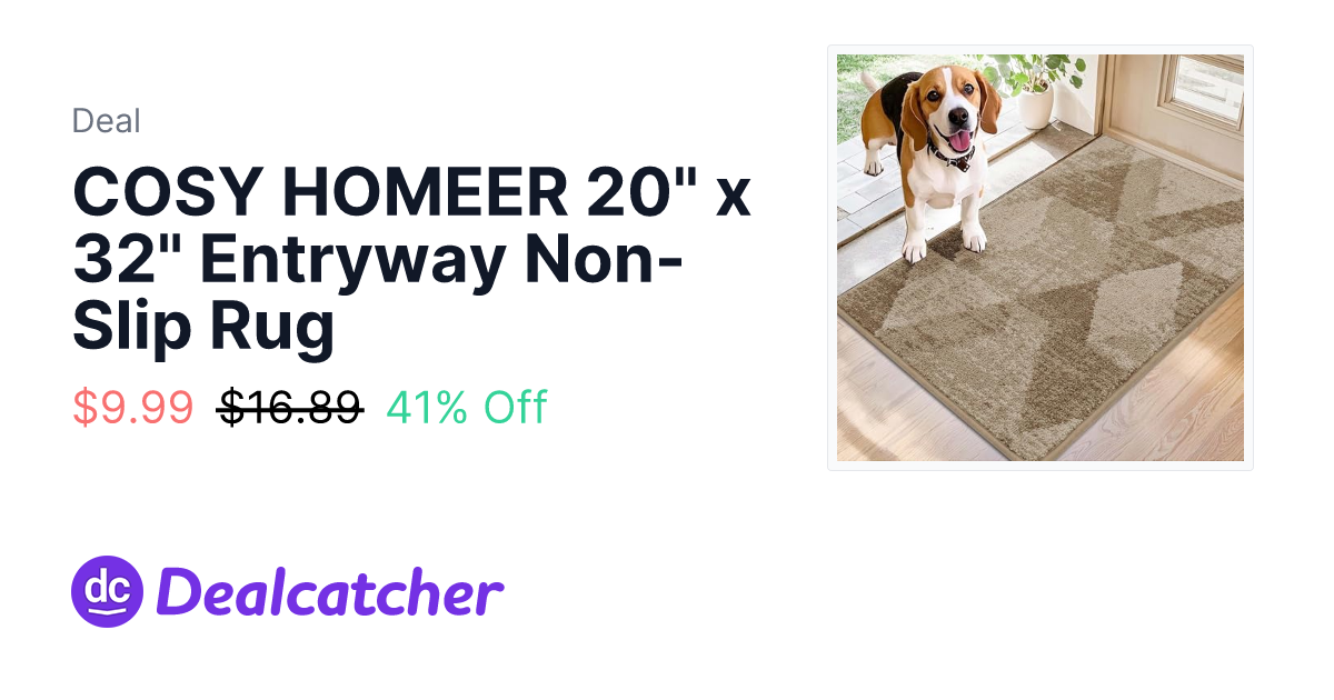 Amazon - COSY HOMEER 20" x 32" Entryway Non-Slip Rug $9.99