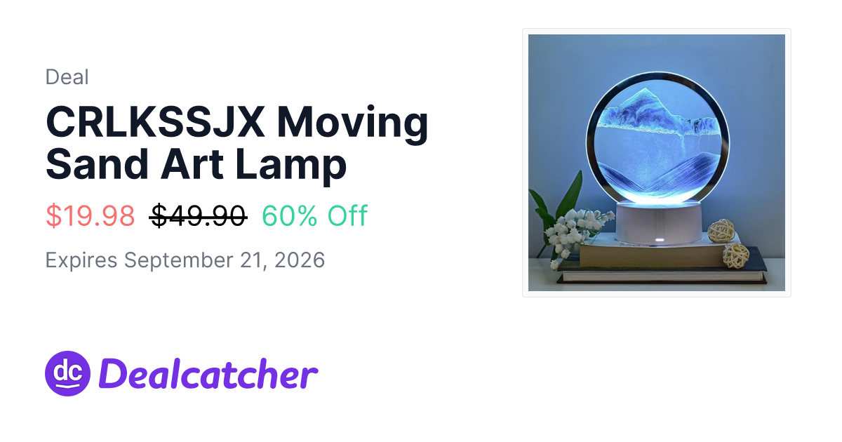 Amazon - CRLKSSJX Moving Sand Art Lamp $19.98