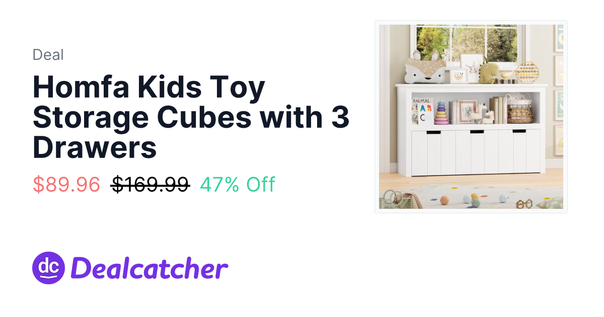 Walmart - Homfa Kids Toy Storage Cubes with 3 Drawers $89.96