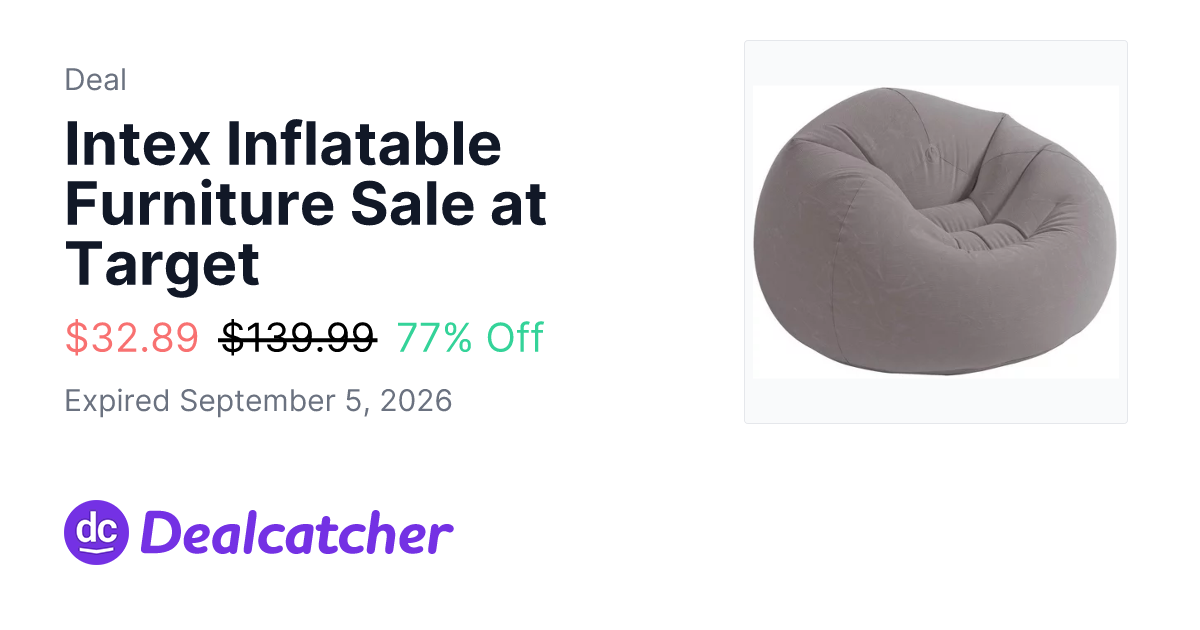 Target - Intex Inflatable Furniture Sale at Target $32.89