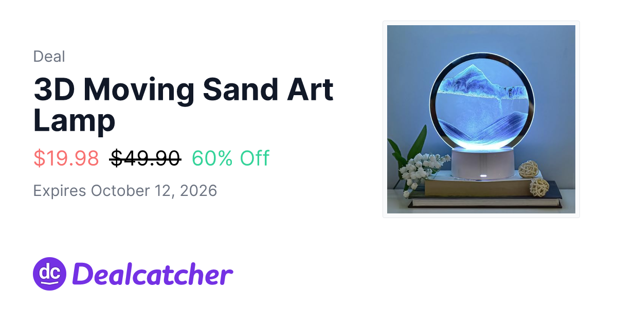 Amazon - 3D Moving Sand Art Lamp $19.98